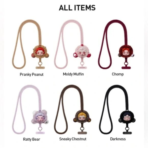 NIB SKULLPANDA You Found Me! Pranky Peanut Phone Lanyard - Picture 2 of 3